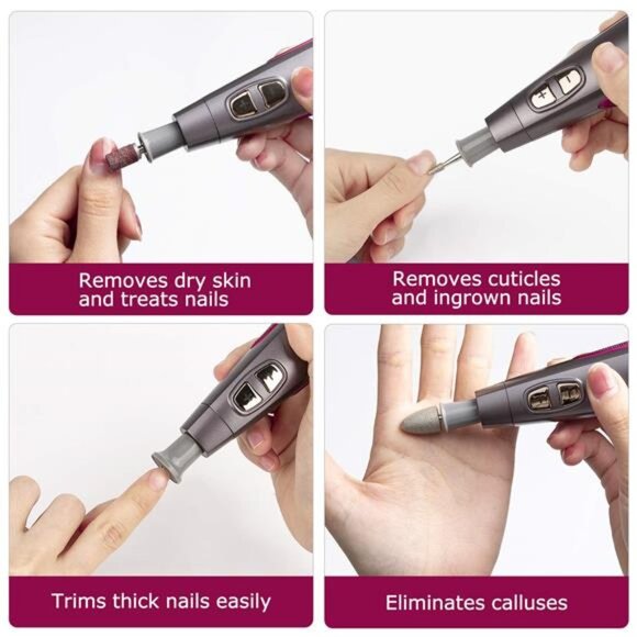 Professional Manicure and Pedicure Set Kit, Upgraded Electric Nail Drill Machine - Picture 5 of 7